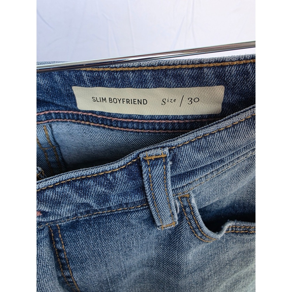 Pilcro and the Letterpress Slim Boyfriend Jeans Side Stripe Distressed 30 Stripe - Picture 5 of 14